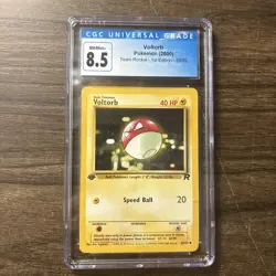 Voltrob 69/82 1st Edition Team Rocket Pokemon CGC 8.5 NM/MINT+ Old Label - Image 1