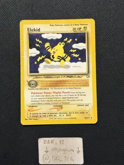 Pokemon Neo Genesis - Elekid - 22/111 Unlimited Edition - Non Holo Rare - MP-HP - Image 1