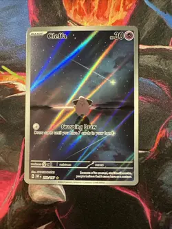 Pokemon TCG Cleffa Obsidian Flames Illustration Rare Holo Card 202/197 - Image 1