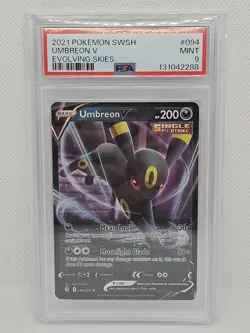 Pokemon Umbreon V 094/203 Evolving Skies Holo Ultra Rare PSA 9 - Image 1