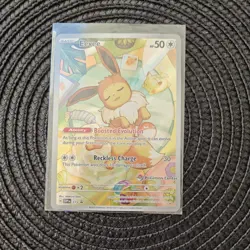Pokemon Center ETB Prismatic Evolutions Stamped Eevee black star Promo 173 NM - Image 1
