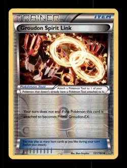 GROUDON SPIRIT LINK 131/160 UC PRIMAL CLASH POKEMON REVERSE HOLO LP - Image 1