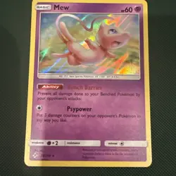 Mew 76/214 Holo Rare Unbroken Bonds Pokemon Card VLP - Image 1