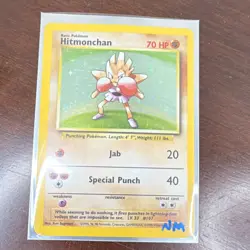 Hitmonchan Base Set Holo 7/102 Near Mint Vintage Pokemon Card WotC 1999 - Image 1