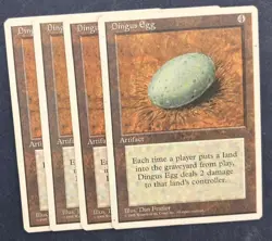 MTG 4X 4TH EDITION DINGUS EGG NM MAGIC THE GATHERING RARE ARTIFACT ENGLISH - Image 1