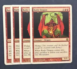 MTG 4X 9TH EDITION RATHI DRAGON NM MAGIC THE GATHERING RARE CREATURE ENGLISH RED - Image 4