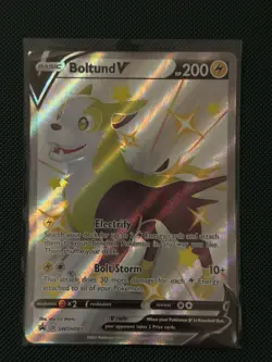 Pokemon Card Boltund V SWSH085 SWSH Promo Shining Fates Full Art Holo Rare NM - Image 1