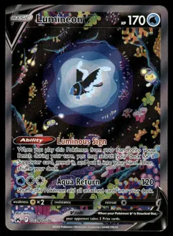 Pokemon Cards Lumineon V GG39/GG70 Crown Zenith Galarian Gallery Holo Rare NM *2 - Image 1