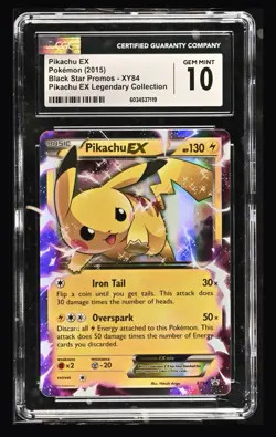 2015 Pokemon XY Black Star Promos #XY84 Pikachu EX CGC Gem mint 10 - Image 1