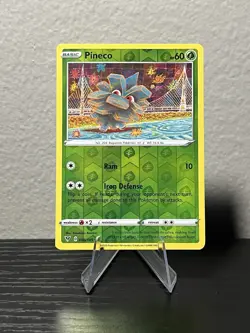 Pokemon Pineco 008/185 SWSH04 Vivid Voltage Reverse Holo Common Basic 60 HP - Image 1