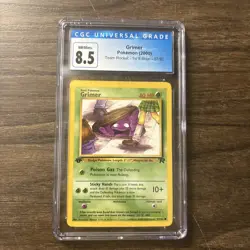 Grimer 57/82 1st Edition Team Rocket Pokemon CGC 8.5 NM/MINT+ Old Label - Image 1