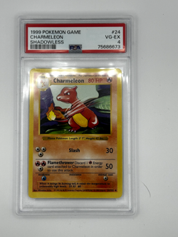 1999 Pokemon Game shadowless CHARMELEON 24/102 Card PSA 4 - Image 1