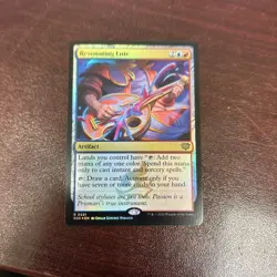 Resonating Lute #221 R FOIL MTG Secrets of Strixhaven Nice Magic Card 0221 - Image 1
