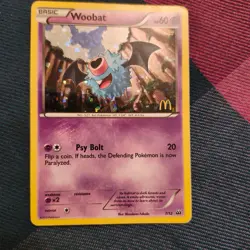 Woobat 7/12 - McDonald’s Pokemon Card - Pokemon 2012 - Image 1