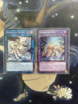 Infernoid Flood + Infernoid Evil Yugioh Card Lot Secret Rare 1st Ed. - Image 1