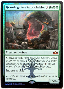 mtg magic impervious greatwurm FOIL FRENCH vf fr grande guivre intouchable 2 ava - Image 1