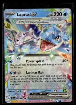 Lapras ex 32/142 Stellar Crown Double Rare Pokemon - Image 1