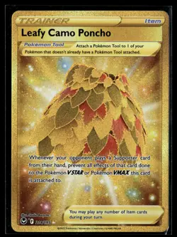 Leafy Camo Poncho 214/195 Silver Tempest Rare Secret Pokemon - Image 1