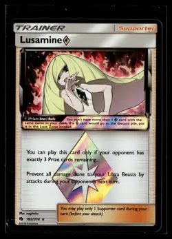 Lusamine ◇ 182/214 Lost Thunder Rare Prism Star Pokemon - Image 1