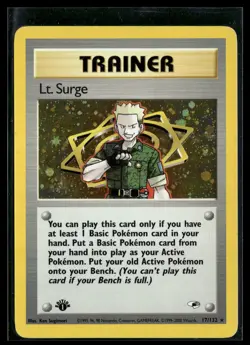Lt. Surge 17/132 Gym Heroes Rare Holo Pokemon - Image 1