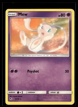Mew 32/68 Hidden Fates Rare Pokemon - Image 1