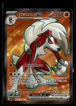 Lycanroc ex 241/193 Paldea Evolved Ultra Rare Pokemon - Image 1