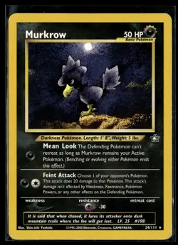 Murkrow 24/111 Neo Genesis Rare Pokemon - Image 1