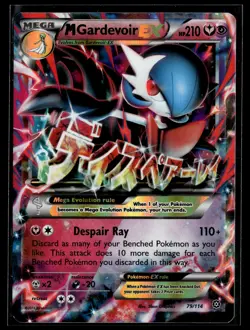 M Gardevoir EX 79/114 Steam Siege Rare EX Holo Pokemon - Image 1