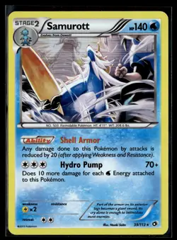 Samurott 39/113 Legendary Treasures Rare Holo Pokemon - Image 1