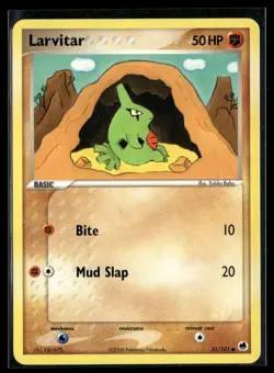 Larvitar 51/101 Dragon Frontiers Common Pokemon - Image 1