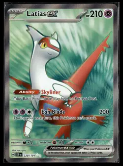 Latias ex 220/191 Surging Sparks Ultra Rare Pokemon - Image 1