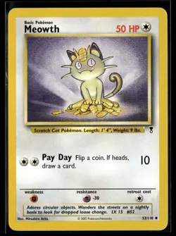 Meowth 53/110 Legendary Collection Uncommon Pokemon - Image 1
