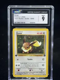 Eevee #55 1st Edition Team Rocket 2000 Pokemon CGC 9 ✨ - Image 1
