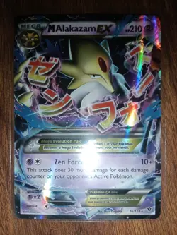 Pokemon TCG M Alakazam EX Ultra Rare Fates Collide 26/124 Near Mint - Image 1