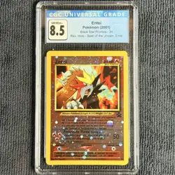 Pokemon Entei Black Star Promo #34 Reverse Holo CGC 8.5 2001 Spell Of The Unown - Image 1