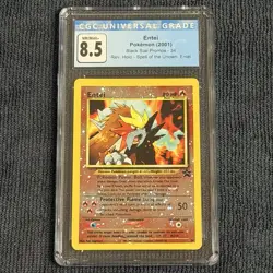 Pokemon Entei Black Star Promo #34 Reverse Holo CGC 8.5 2001 Spell Of The Unown - Image 2