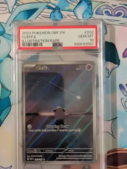 Cleffa PSA 10 Illustration Rare 2023 Pokemon Obsidian Flames OBF EN 202/197 - Image 1