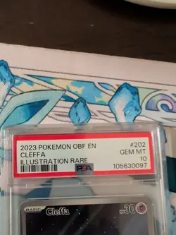 Cleffa PSA 10 Illustration Rare 2023 Pokemon Obsidian Flames OBF EN 202/197 - Image 2