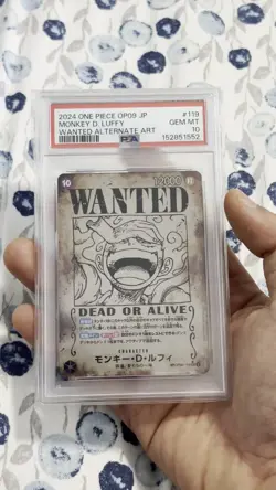One Piece Monkey D Luffy Wanted Poster Op09 #119 Psa 10 Japanese ✅ - Image 2