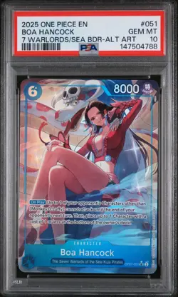 2025 ONE PIECE SEVEN WARLORDS OF THE SEA #051 BOA HANCOCK PSA 10 - Image 1