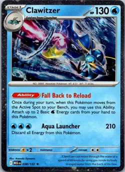 Clawitzer (Cosmos Holo) 038/132 Holo Miscellaneous Cards & Products Pokemon NM - Image 1