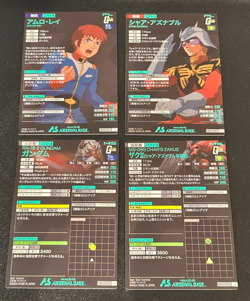 Gundam ARSENAL BASE Card AMURO RAY CHAR AZNABLE GUNDAM CHAR;S ZAKUⅡ BANDAI JAPAN - Image 2