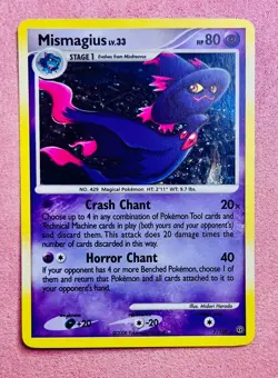 Mismagius | 7/100 | DP Stormfront | 2008 Vintage Pokemon Card SWIRL | Holo | LP - Image 1