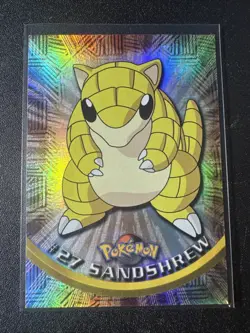1999 Pokemon Topps TV Foil Holo Sandshrew #27 - MP - Image 1