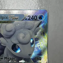 Pokemon TCG Alolan Vulpix VSTAR Silver Tempest Ultra Rare 34/195 Miscut Error NM - Image 3