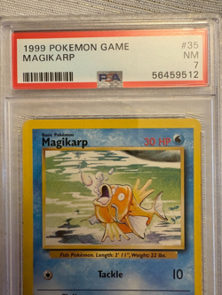 1999 Pokemon 35/102 Magikarp PSA 7 NM Base Set Unlimited - Image 3