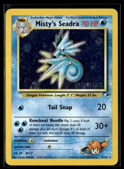 Misty's Seadra 9/132 Gym Heroes Rare Holo Pokemon - Image 1