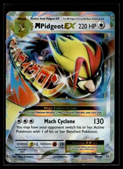 M Pidgeot EX 65/108 Evolutions Rare EX Holo Pokemon - Image 1