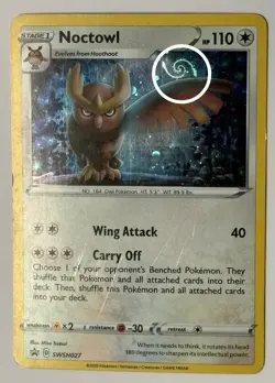 🌀HD GALAXY SWIRL🌀 Noctowl SWSH027 - Sword & Shield Promo Cards Holo B32 - Image 1