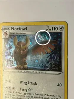 🌀HD GALAXY SWIRL🌀 Noctowl SWSH027 - Sword & Shield Promo Cards Holo B32 - Image 3